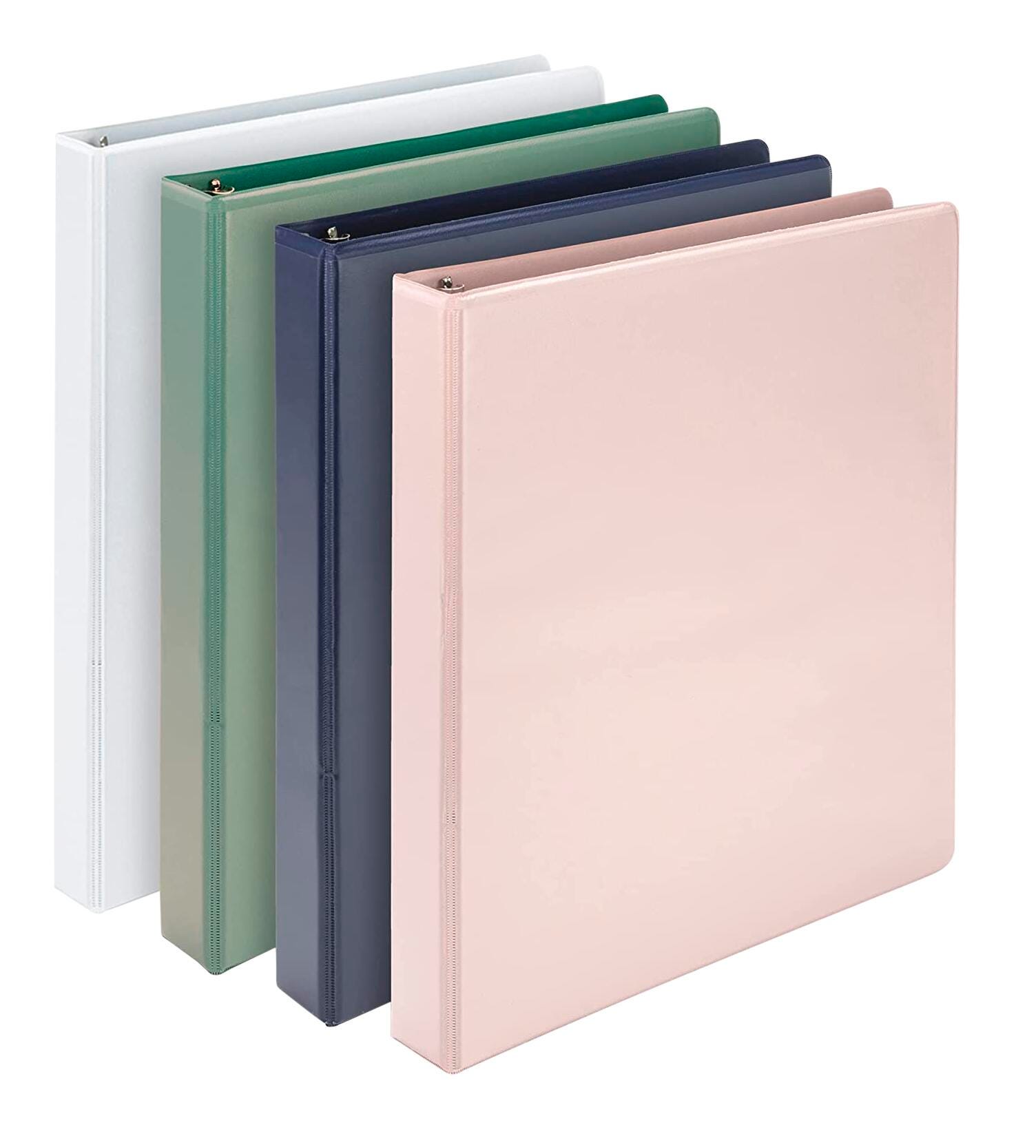 Samsill Earth Choice Durable View Binder, D-Ring, 1 Inch, Assorted Colors, Pack of 4, Item Number 2100459