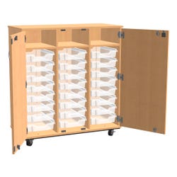 Image for Classroom Select Expanse Series Mobile Tote Storage Cabinet, 24 Three Inch Totes, 44 x 20 x 44 Inches from School Specialty