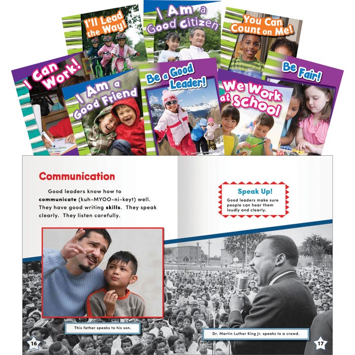 Teacher Created Materials Citizenship and Responsibility Set, Grades K to 2, Set of 8