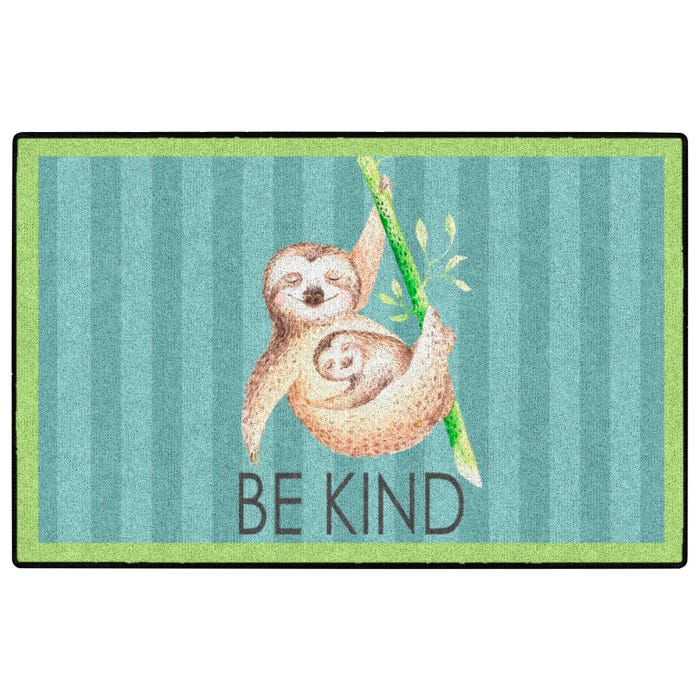 Childcraft Nursery Be Kind Sloth Carpet, Rectangle, 5 x 8 Feet