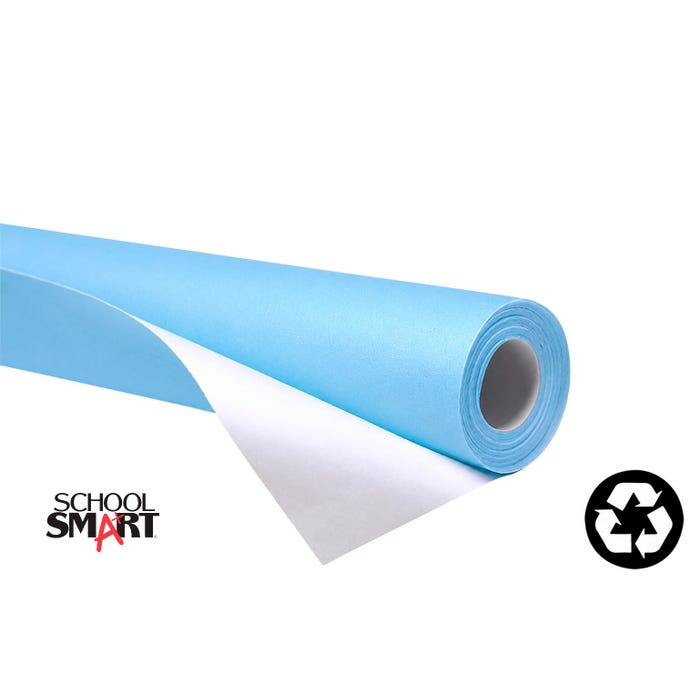 School Smart Fade-Resistant Art Paper Roll, 48 Inches x 60 Feet, Sky Blue