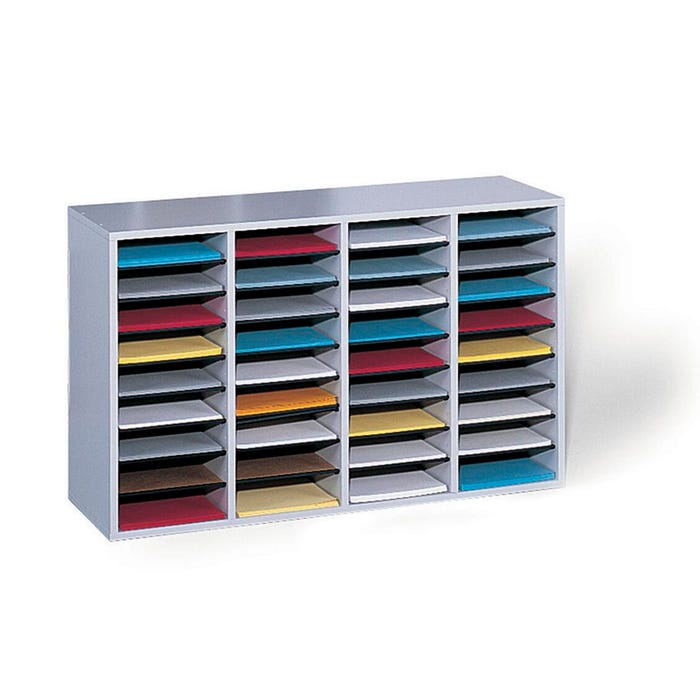 Safco 36 Compartment Literature Organizer, 39-1/4 x 11-3/4 x 24 Inches