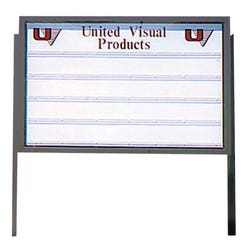 United Visual Products Leg Erecting Post for Outdoor Signage, 2 X 6 X 108 in, Pack of 2