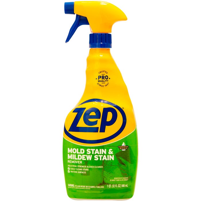 Zep No-Scrub Mold & Mildew Stain Remover, Spray, 32 Ounces, Blue