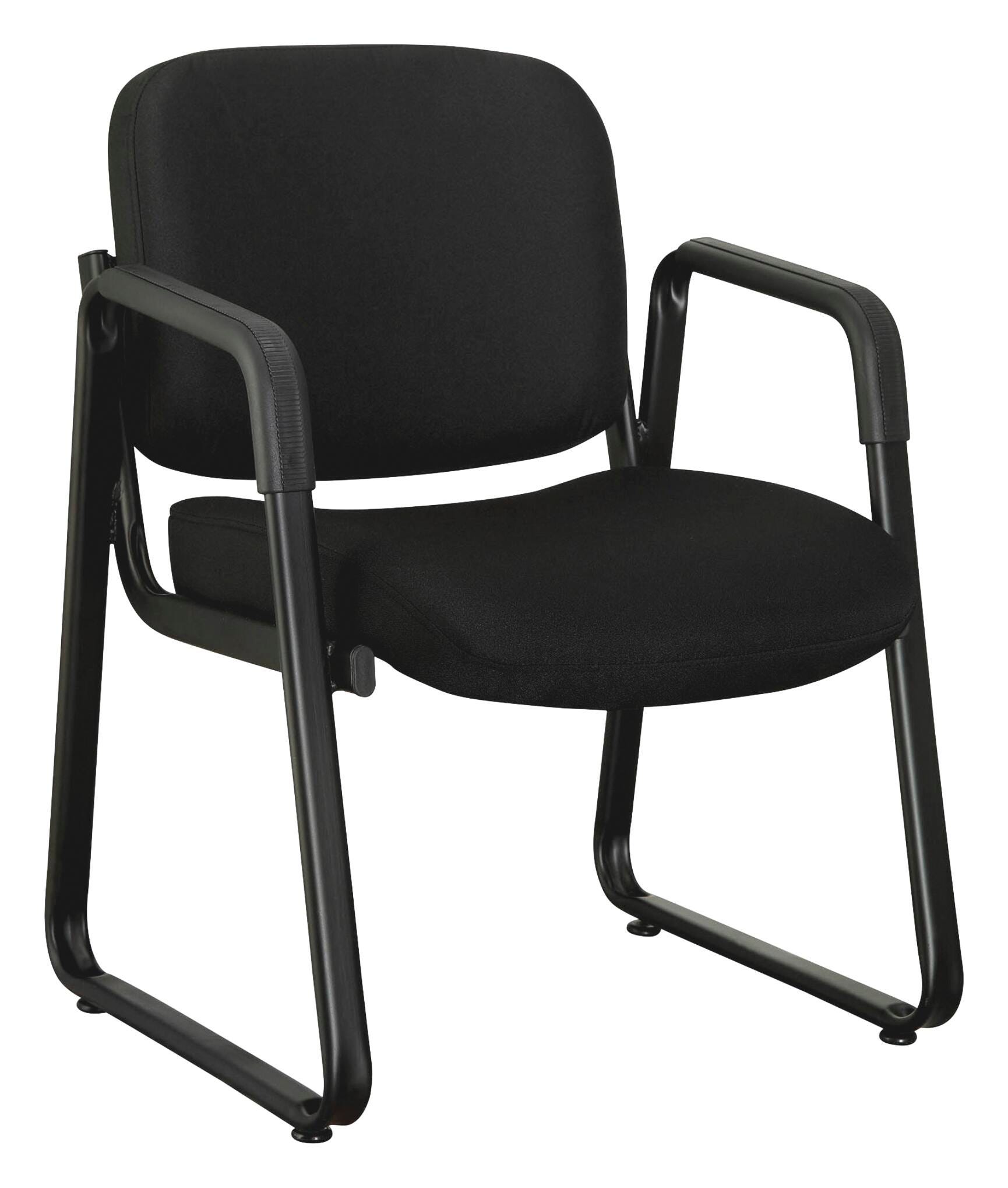 Lorell Black Fabric Guest Chair, 26 x 24-3/4 x 33-1/2 Inches, Black 1506106