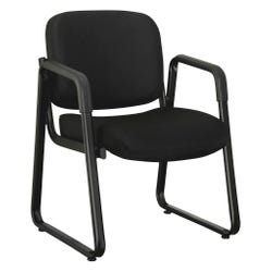 Lorell Black Fabric Guest Chair, 26 x 24-3/4 x 33-1/2 Inches, Black 1506106