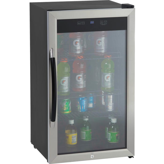 Avanti BCA306SSIS Beverage Cooler, 3.1 Cubic Feet, Black and Silver