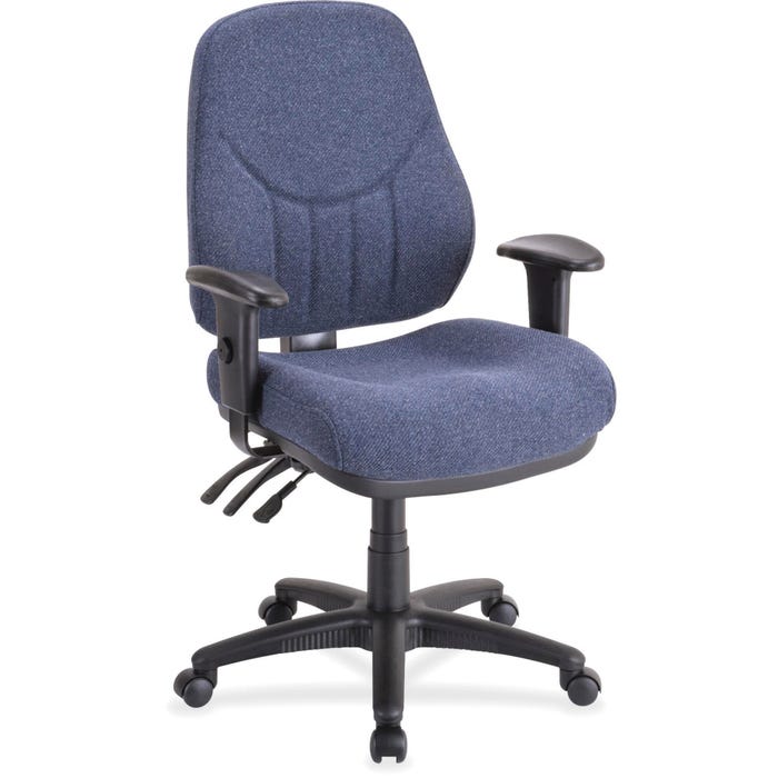 Lorell Baily Multi-Task Chair, Blue, 26-7/8 W x 26 D x 39 - 42-1/2 H in