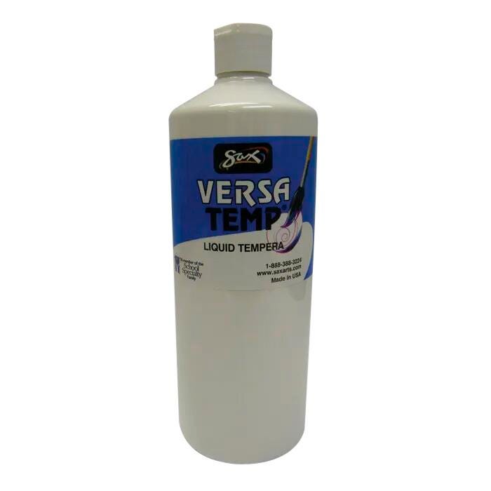 Sax Versatemp Heavy-Bodied Tempera Paint, 1 Quart, White 1440706