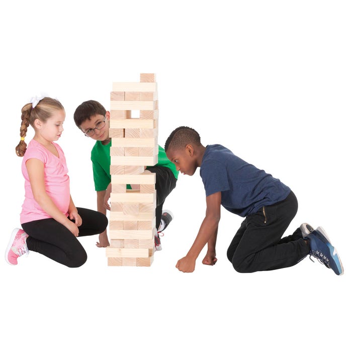Sportime Giant Block Tower, 5 Foot Height, Set of 58 Blocks