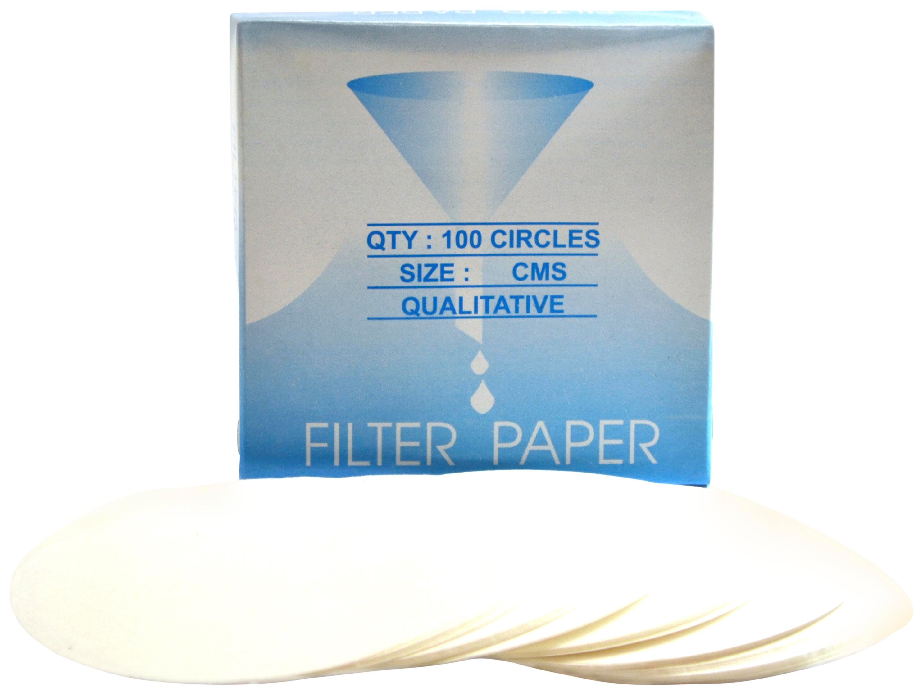 Eisco Labs Premium Qualitative Filter Paper, 3-1/2 Inch Circles, Pack of 100