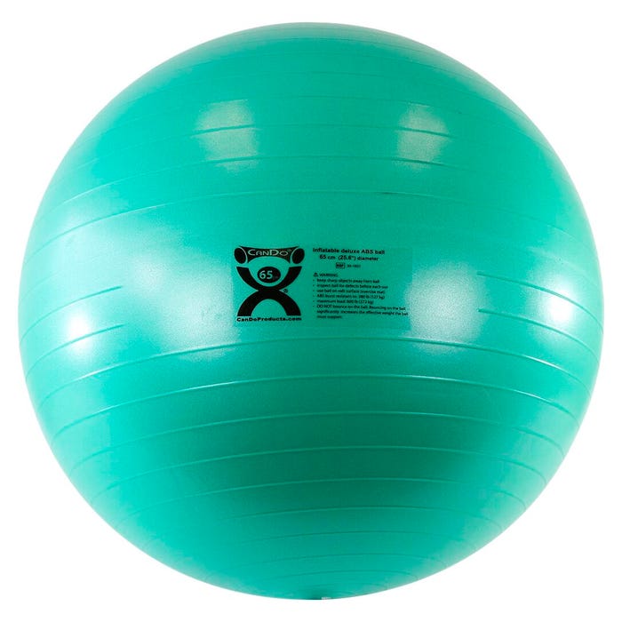 CanDo Inflatable Exercise Ball, Extra Thick ABS, 26 Inches, Green