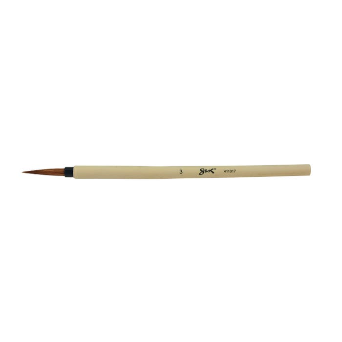 Sax Bamboo Watercolor Paint Brush, Fine Tip, Size 3
