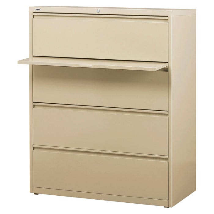 Lorell Lateral File Cabinet, Putty, 42 x 18-5/8 x 52-1/2 Inches