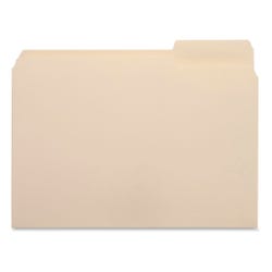 Business Source File Folder, Letter Size, 1/3 Right Cut Tabs, Manila, Pack of 100