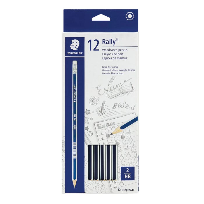 Staedtler #2 Rally Pencils, Blue/White, Pack of 12