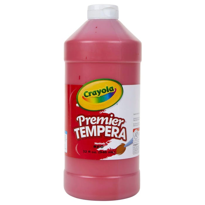 Crayola Premier Tempera Paint, 1 Quart Bottle, Red