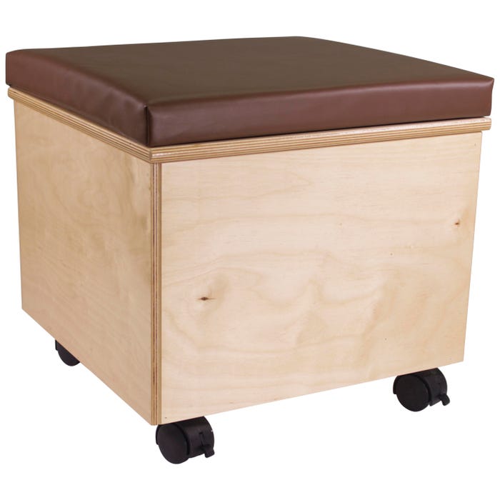 Childcraft Mobile Help On Wheels Teacher Stool, 18 x 18 x 18 Inches