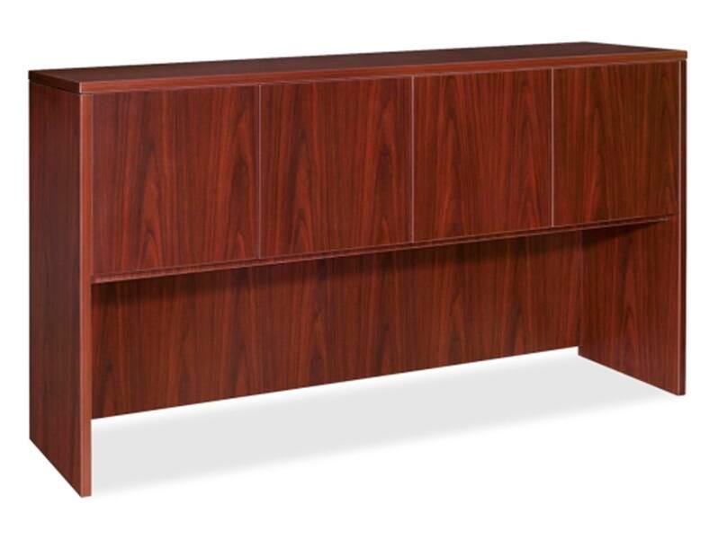 Classroom Select Laminate Hutch with Doors, 66-1/8 x 14-3/4 x 36 Inches, Mahogany 1563889