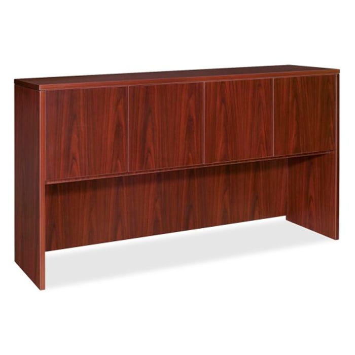 Classroom Select Laminate Hutch with Doors, 66-1/8 x 14-3/4 x 36 Inches, Mahogany