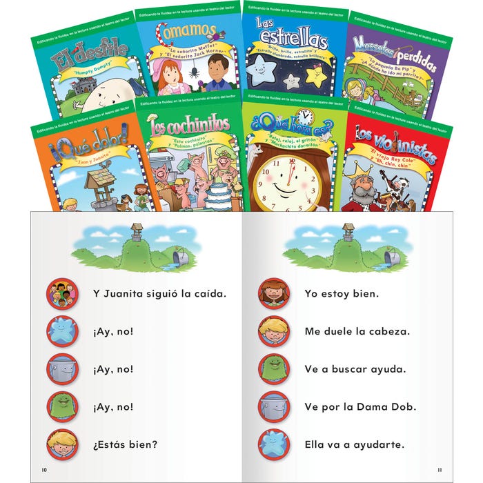 Teacher Created Materials Reader's Theater: Nursery Rhymes Books, Grades PreK to K, Set of 8, Spanish