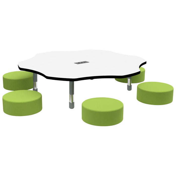 Classroom Select Activity Table with Power, Flower, 60 Inches