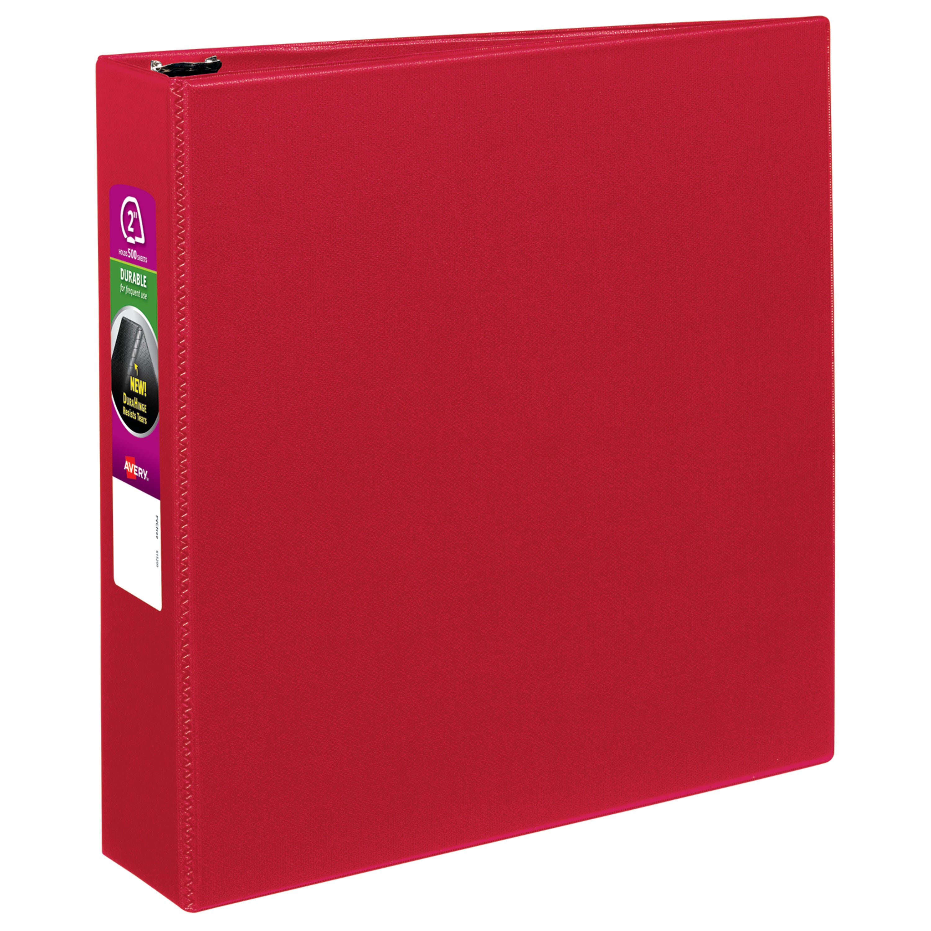 Image for Avery Durable Binder, 2 Inch Slant Ring, Red from School Specialty