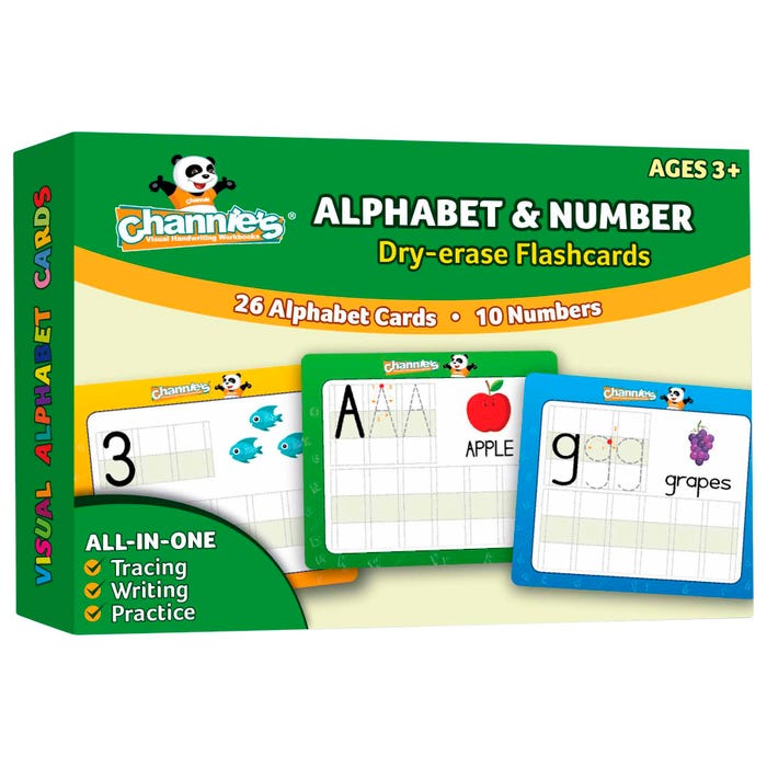Channie's Dry Erase Alphabet / Number Flash Cards