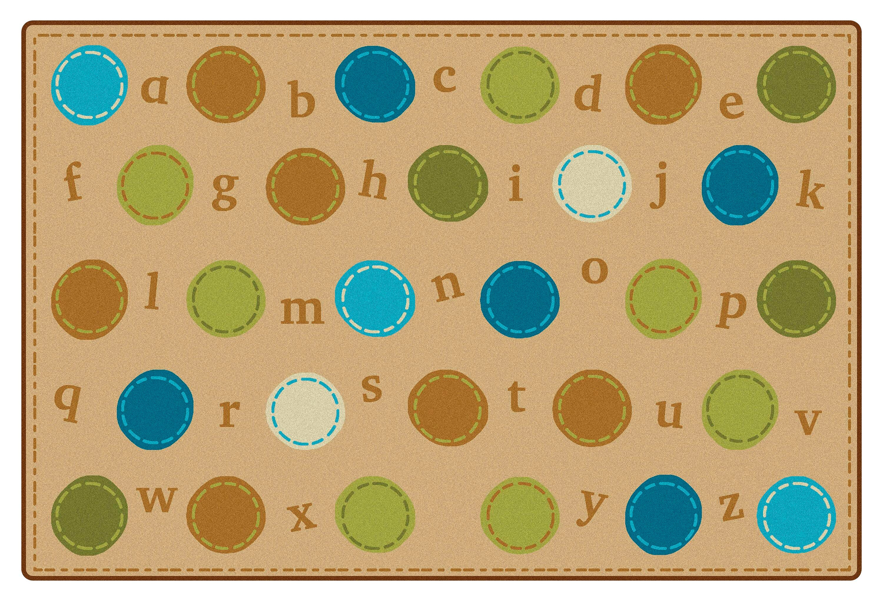 Carpets for Kids KIDSoft Alphabet Dots Carpet, Rectangle 4002296