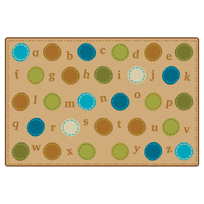 Carpets for Kids KIDSoft Alphabet Dots Carpet, Rectangle