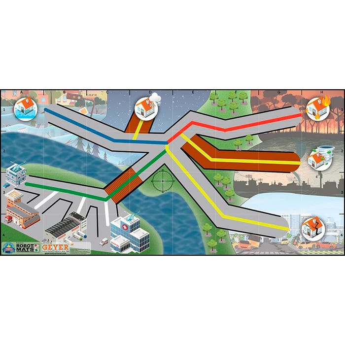 Geyer Instructional Natural Disaster Challenge Mat, 92-3/4 x 44-3/4 Inches