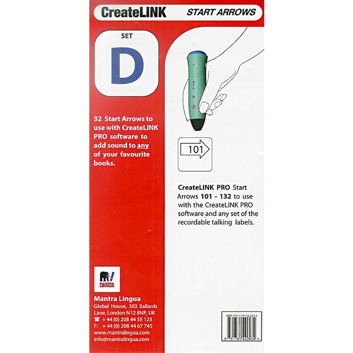 Mantra Lingua CreateLINK PRO Start Arrows, Set D, 32 Pieces