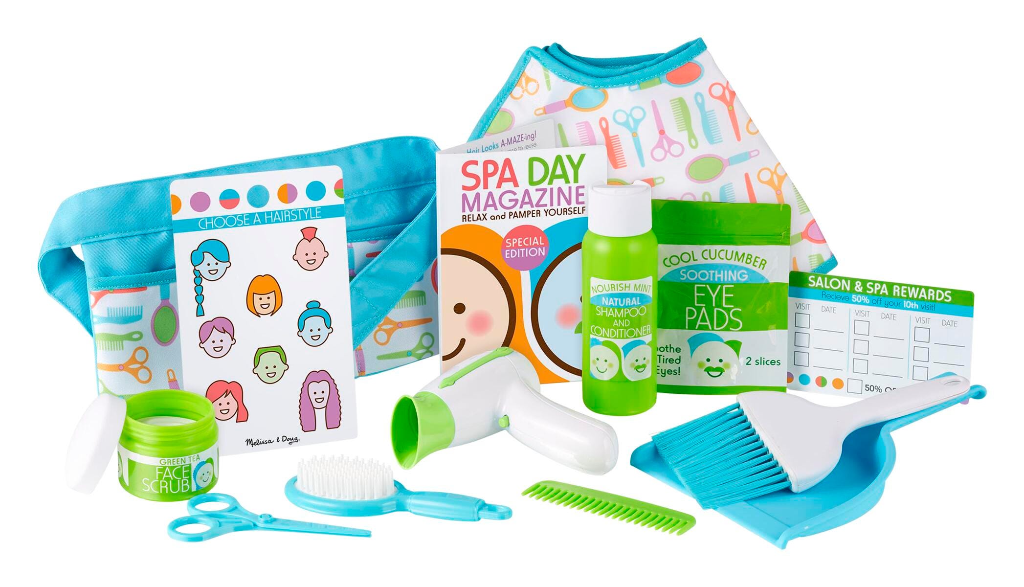 Melissa & Doug Love Your Look Salon & Spa Play Set, 16 Pieces, Item Number 2096250