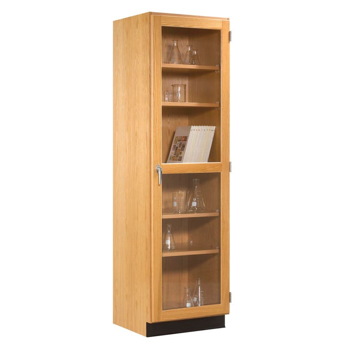 Diversified Spaces Tall Storage Cabinet with Glass Doors, 24 x 22 x 84 Inches