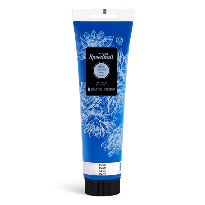 Speedball Water-Soluble Block Printing Ink, Primary Blue, 5 Ounces