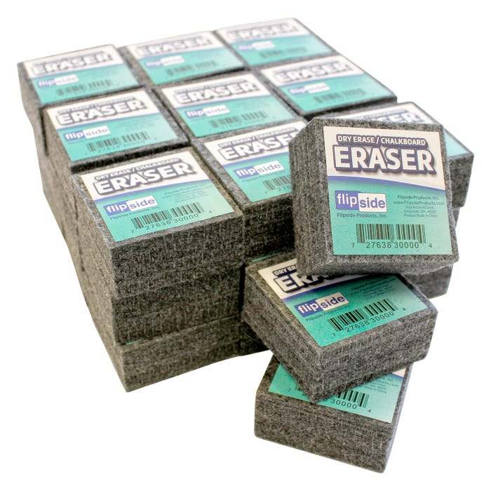Flipside Dry Erase Felt Student Erasers, Pack of 30