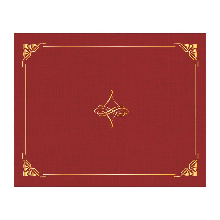 Geographics Art Deco Cordovan Certificate Covers, Pack of 5