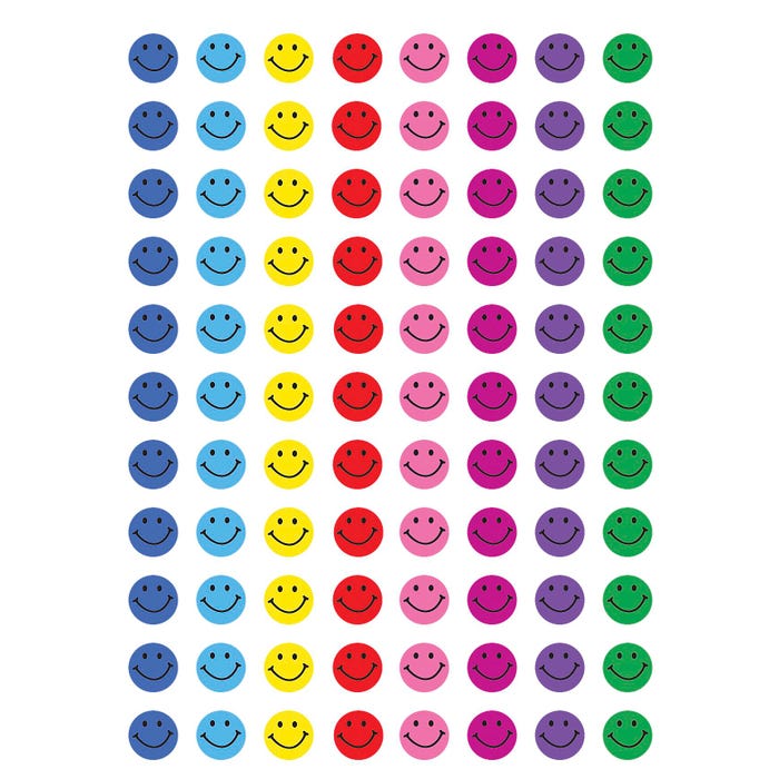 Teacher Created Resource Happy Face Mini Stickers Value Pack