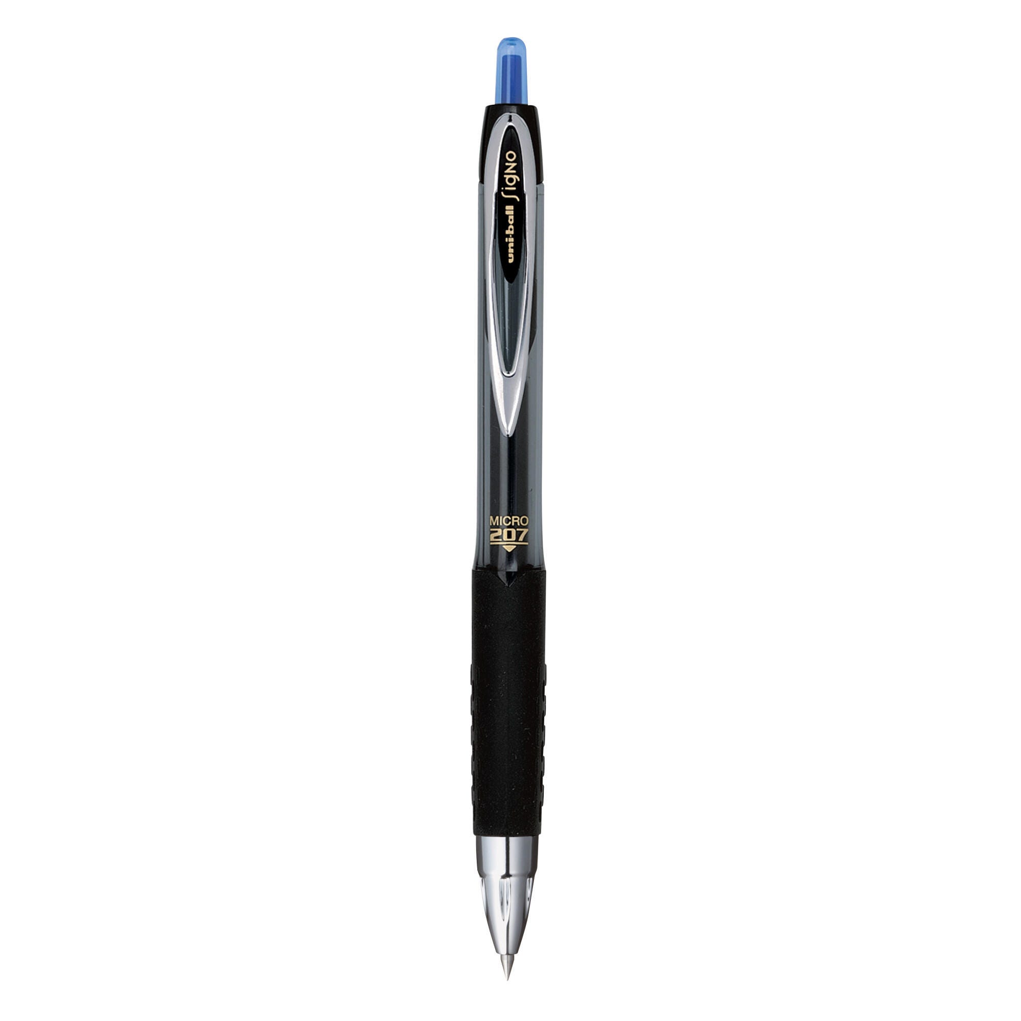 uniball 207 Retractable Gel Pen, 0.5 mm Micro Tip, Blue 087121