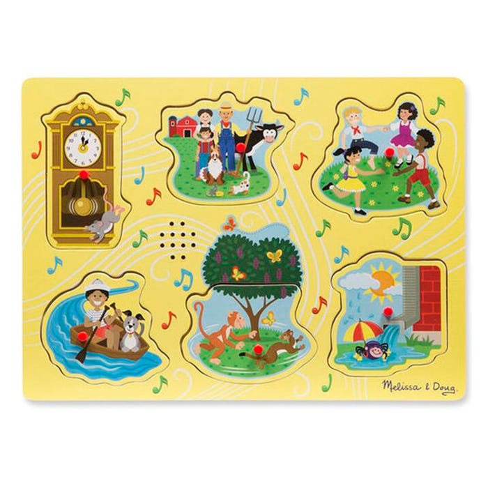Melissa & Doug Nursery Rhymes Puzzle, 6 Pieces with Sound