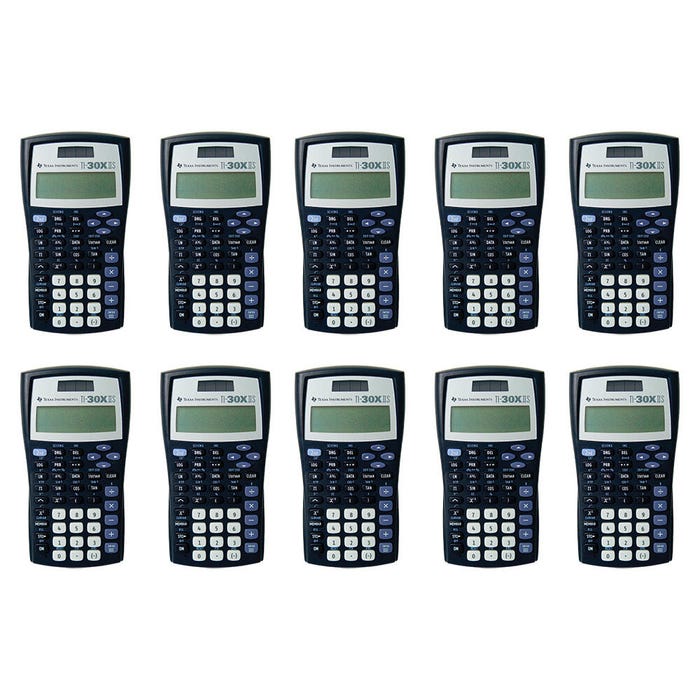 Texas Instruments TI-30X IIS Scientific Calculator, Teacher Pack of 10