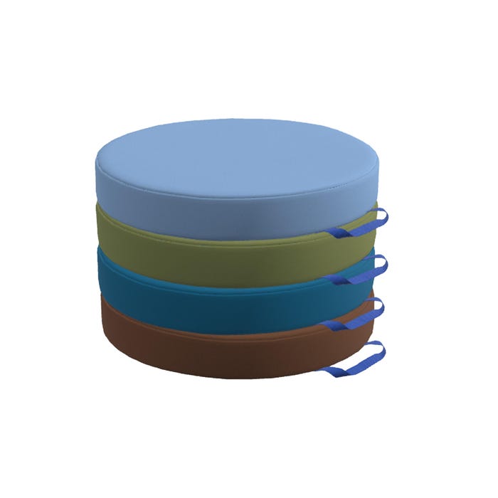 Childcraft Round Cushions, Assorted Colors, Set of 4