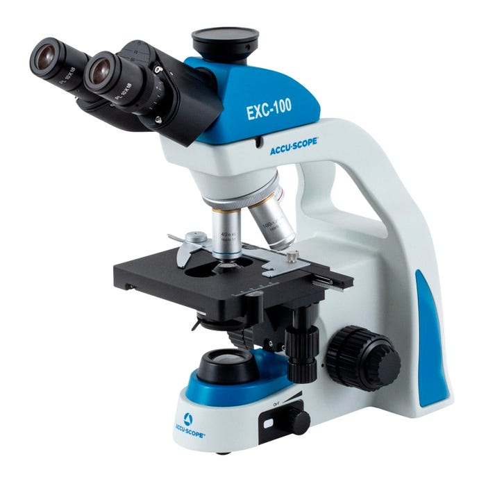 Accu-Scope EXC-100 Compound Trinocular Microscope with Achromat Objectives