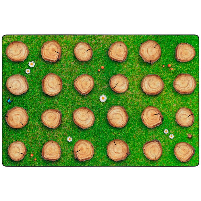 Childcraft Photo Fun Seating Stumps Carpet, Rectangle
