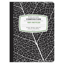 New Leaf Paper 100% Recycled Composition Book, 80 Sheets, 7-1/2 x 9-3/4 Inches 2150530