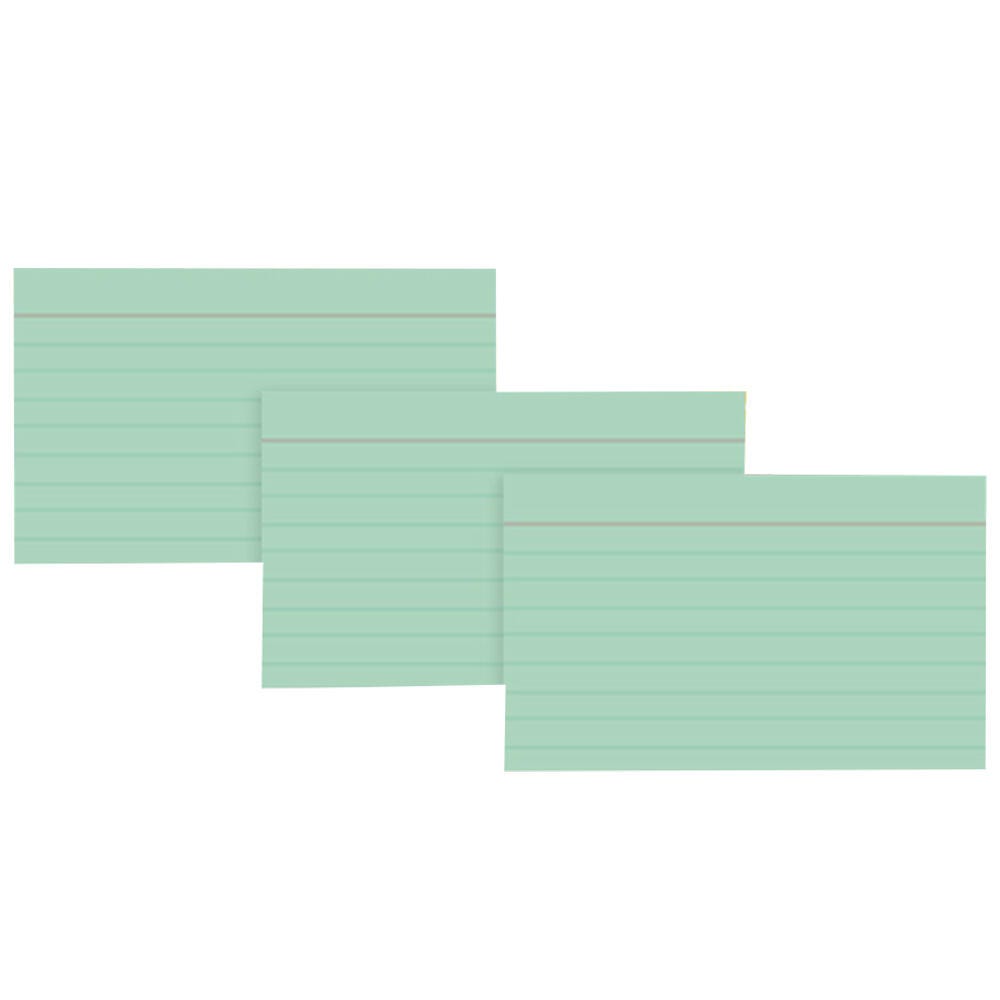 Image for School Smart Ruled Index Cards, 3 x 5 Inches, Green, Pack of 100 from School Specialty