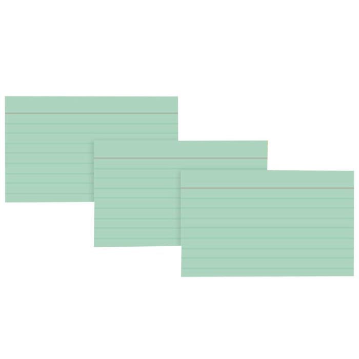 School Smart Ruled Index Cards, 3 x 5 Inches, Green, Pack of 100
