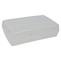 School Smart Plastic Pencil Box, Clear 2040846