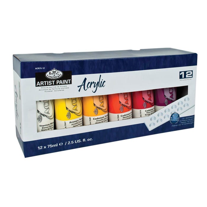 Royal & Langnickel Artist Acrylic Paint Set, 2.53 Ounces, Assorted Color, Set of 12
