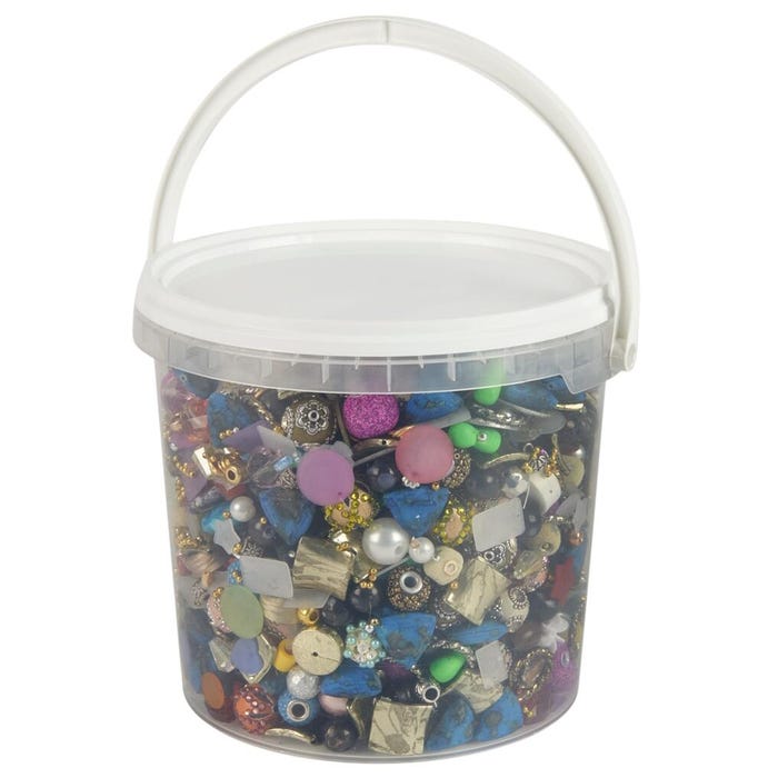 Stanislaus Bucket O’ Beads and Charms, Assorted Shapes and Colors, 1 Gallon